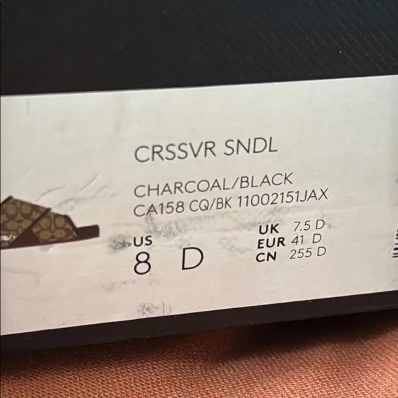 Coach Black Signature Crossover Slide Sandals 8D - Picture 6 of 6